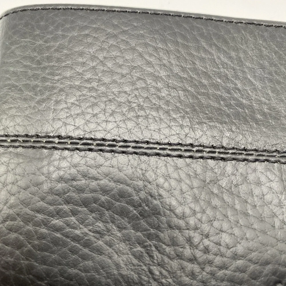 NEW Cole Haan Black Pebbled Leather Billfold Wallet w/ Box | Classic Slim Bifold